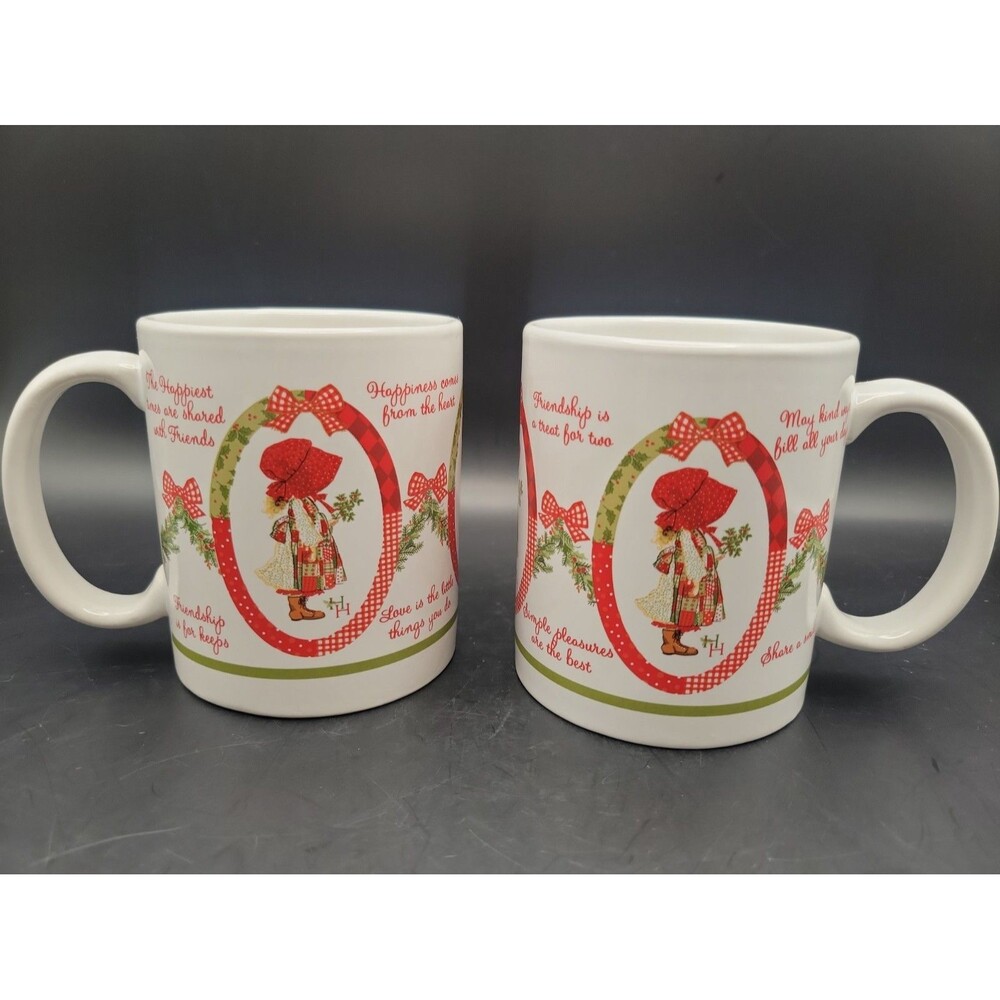 Set Of 2 Holly Hobbie Christmas Mugs VTG 2006
